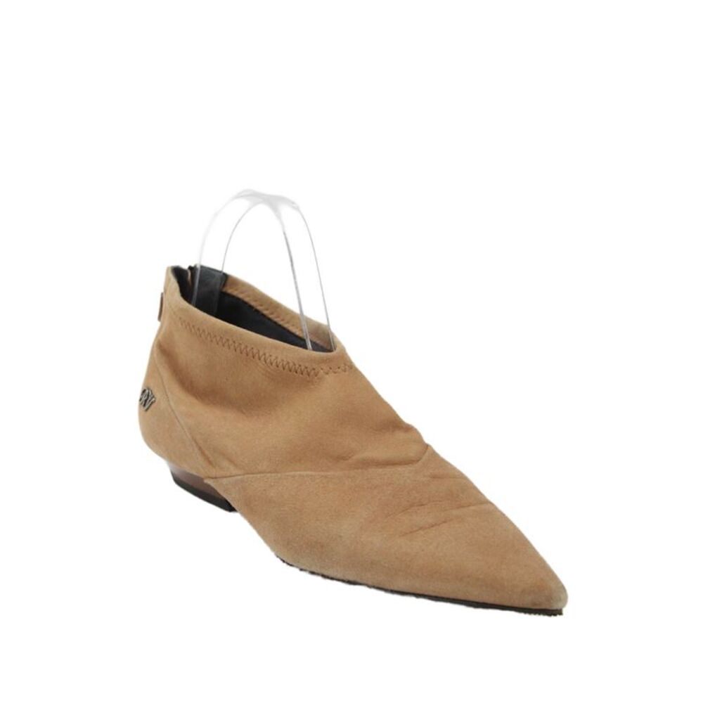 Roger Vivier Womens Back Zip Pointed Toe Suede Ankle Boots Brown Size 38.5